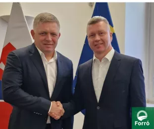 Budapesti útja előtt Robert Fico kormányfő Forró Krisztiánnal tárgyalt 