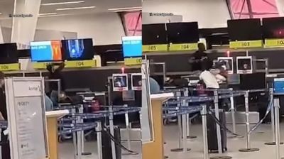 Kalapáccsal tombolt a férfi a reptéren, akinek hamis jegyet adtak el az American Airlines járatára – videó