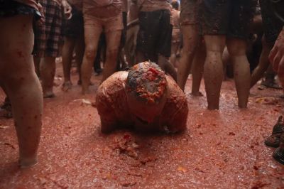 Ilyen volt a La Tomatina fesztivál Spanyolországban