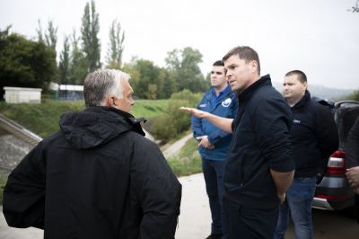 Ellenőrizte az árvízvédelmi felkészülést a miniszterelnök