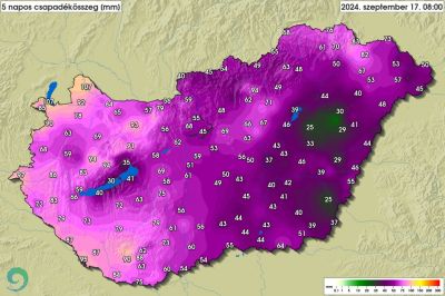 Az elmúlt öt napban 100 milliméternél több csapadék hullott Sopron és Mosonmagyaróvár környékén