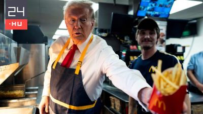 Trump beállt a pult mögé egy McDonald’s étteremben