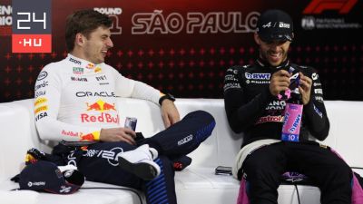 Verstappen: Nem látok brit újságírókat, a reptérre rohantak, vagy nem tudják, hol a sajtótájékoztató?