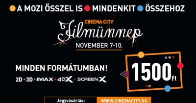 Irány a mozi! Ultrakedvezményes jegyárakkal jön a Cinema City Filmünnep