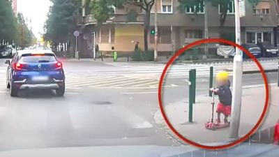 Rettenetes: autó elé hajtott rollerével egy budapesti kislány