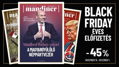 Black Friday ajánlat: akár 45% kedvezmény a Mandiner előfizetésre!