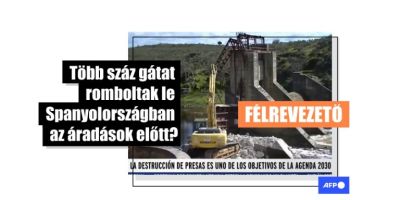 Nem a spanyol folyókon lévő kisebb vízügyi infrastruktúrák lebontása okozta a valenciai árvizet