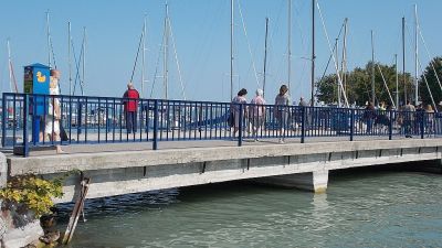 Lezárták a balatonfüredi mólót