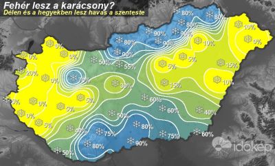 Egyre nagyobb esélyt ad a karácsonyi havazásra az előrejelzés Szegeden
