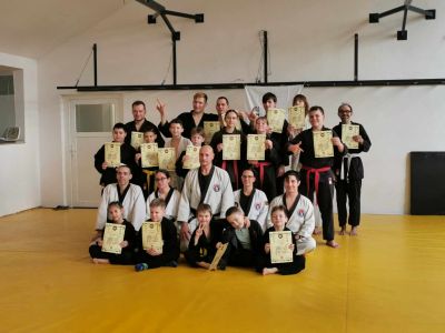 Sikeres öv vizsgát tettek a hapkidosok