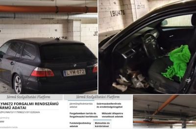 Egy mélygarázsban árválkodó BMW-be költöztek hajléktalanok