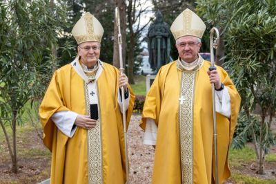 Erdő Péter bíboros és Veres András püspök közösen adott hálát huszonöt éves püspöki jubileumán