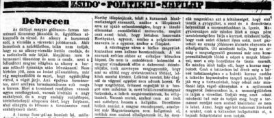 A józanodó magyar városok sorában Debrecen az elsők között említendő