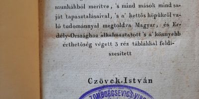 Méhészeti kézikönyv 1816-ból